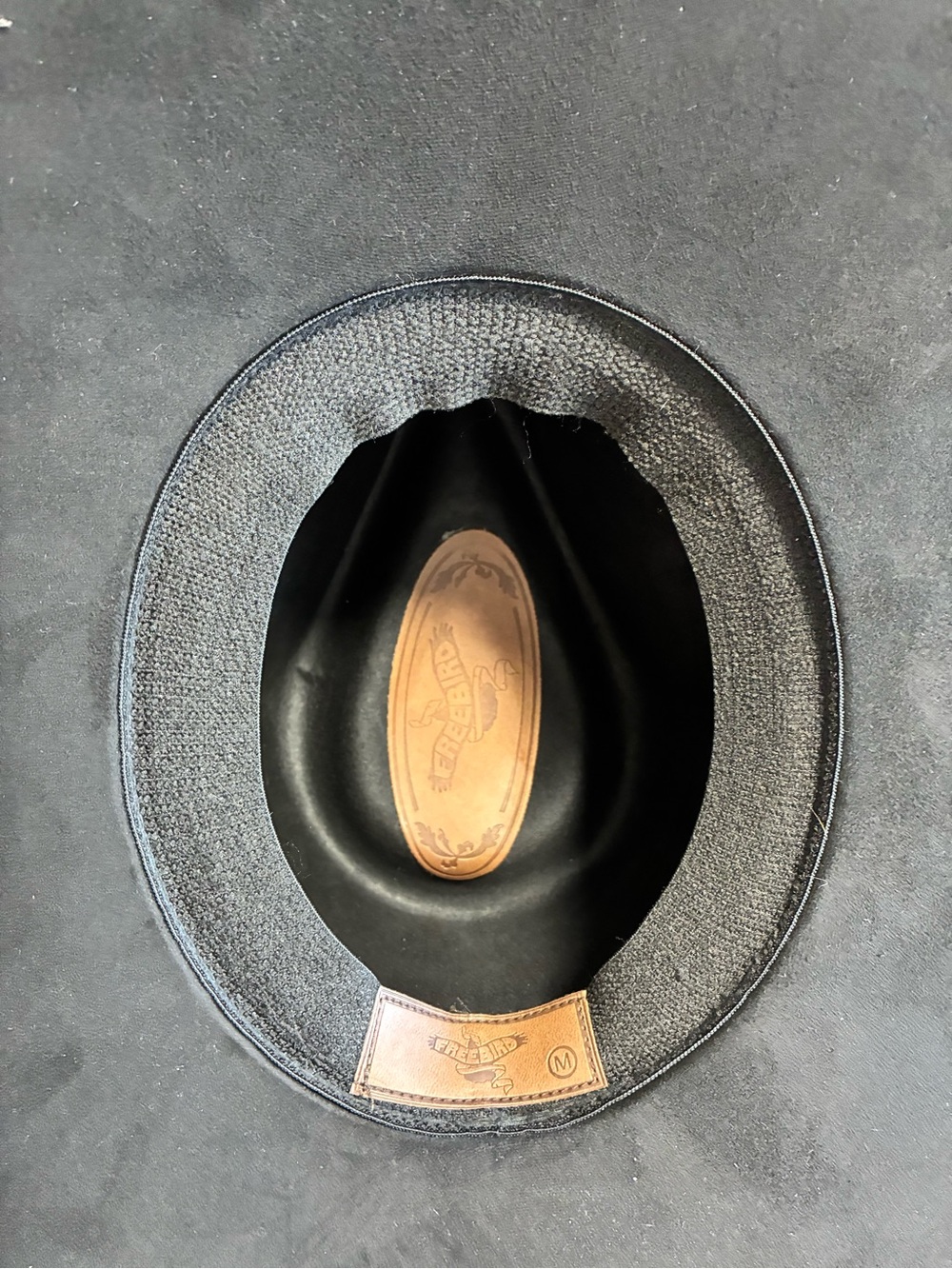 Freebird by Steven Jones Black Wide Brim Fedora with Braided Accent - Picture 2 of 3